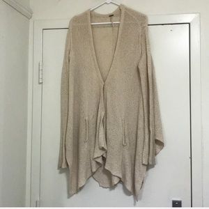 Free People Tan Knit Cardigan